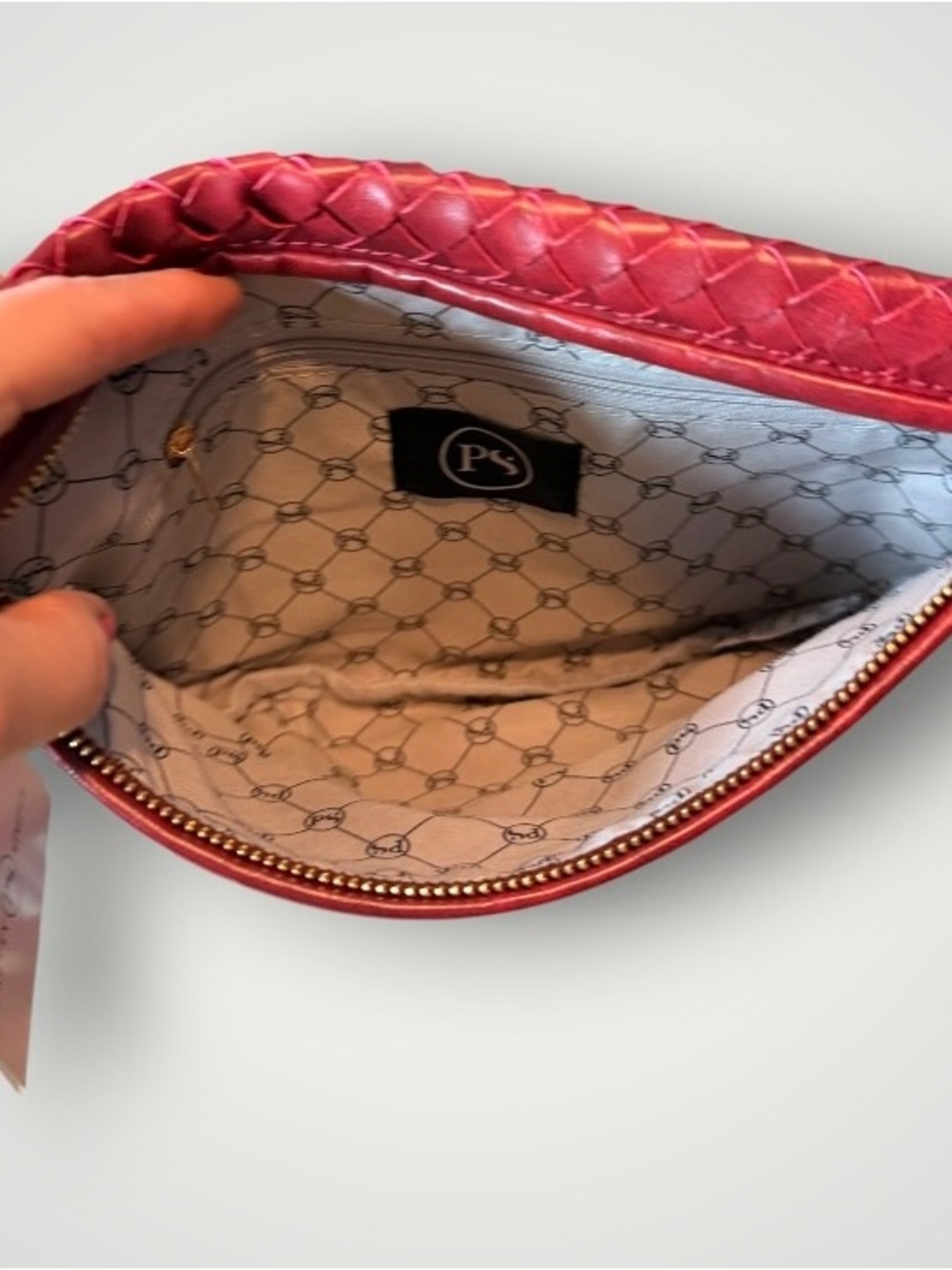 Pretty Simple Westlyn Woven Bum Bag Vegan Leather Sangria Adjust High Quality - Picture 5 of 5